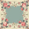 Blank of frame of roses Royalty Free Stock Photo