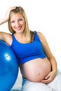 Beuautiful pregnant caucasian woman