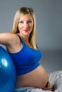 Beuautiful pregnant caucasian woman