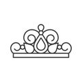 Beuauty pageant or princess crown, outline icon