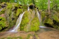 Beusnita waterfall in the forest in summer, Romania Royalty Free Stock Photo