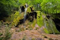 Beusnita waterfall in the forest in summer, Romania Royalty Free Stock Photo