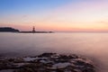 Beutiful beach on twilight time.