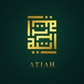 Beutiful Calligraphy Atiah of Kufi style