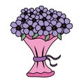 Beutiful flowers bouquet icon