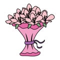 Beutiful flowers bouquet icon