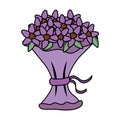 Beutiful flowers bouquet icon