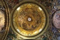 Beutiful fresco on the dome of Jesus` church, Rome, Italy