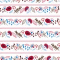 Beutiful gentle Liberty flower in stripe line seamless pattern ,