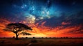 Beutiful nature background milky way