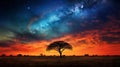 Beutiful nature background milky way