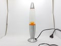 Beutiful Orange Lava Lamp On White Isolation Background 03