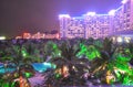 The beutiful resort hotel at night Royalty Free Stock Photo