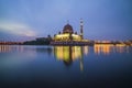 Beutiful Sunrise at Putra Mosque, Putrajaya with perfect reflect