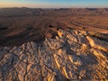 Beutiful Sunrise in ramon crater in Israel Royalty Free Stock Photo