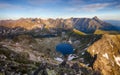 Beutiful Tatras nature summer landcape with mountain and lake