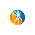 Icon logo vector for health, fitness, or beuty companyy Royalty Free Stock Photo