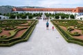 Beutiful view of the Bratislava Castle with the picturesque garden, Slovakia