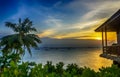 Beutifull sunset from Batam Island Indonesia Royalty Free Stock Photo