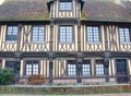 Beuvron-en-Auge village architecture in France. Royalty Free Stock Photo