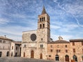 Bevagna, Perugia, Umbria, Italy: the ancient church of S. Michel Royalty Free Stock Photo