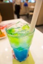 Bevarage blue hawaii soda Royalty Free Stock Photo