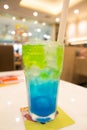 Bevarage blue hawaii soda Royalty Free Stock Photo