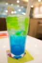 Bevarage blue hawaii soda Royalty Free Stock Photo