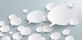 Bevel Speech Bubbles Growth Header Infographic Royalty Free Stock Photo