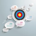 Bevel Speech Bubbles Target Infographic Design