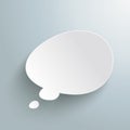 Bevel White Paper Thought Bubble Royalty Free Stock Photo
