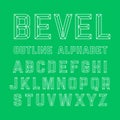 Beveled outline alphabet