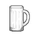 beverage beer glass game pixel art vector illustration