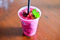 Beverage buleberry and raspberry Smoothy Royalty Free Stock Photo