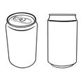 Beverage can outline vector