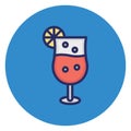Beverage, citrus juice Isolated Vector Icon which can easily modify or edit