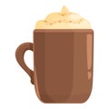 Beverage latte icon cartoon vector. Spice drink