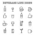 Beverage line icons