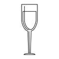 Beverage liqueur and drink cartoon in black and white