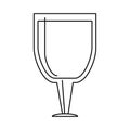 Beverage liqueur and drink cartoon in black and white