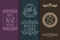 Beverage packaging design. Set of booze bottles labels