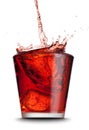 Beverage poured into glass Royalty Free Stock Photo