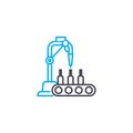 Beverage production linear icon concept. Beverage production line vector sign, symbol, illustration.