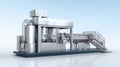 Beverage production line showcasing advanced machinery and equipment Royalty Free Stock Photo