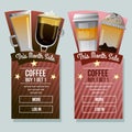 Beverage sale campaign banner vertical take away coffee