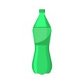 Beverages bottles, soda, lemon or orange and water. Snack vector illustration