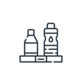 beverages icon vector from supermarket concept. Thin line illustration of beverages editable stroke. beverages linear sign for use