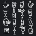 Beverages icons set Royalty Free Stock Photo