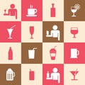 Beverages icons set