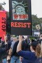 Why Trump? RESIST sign held by protesters